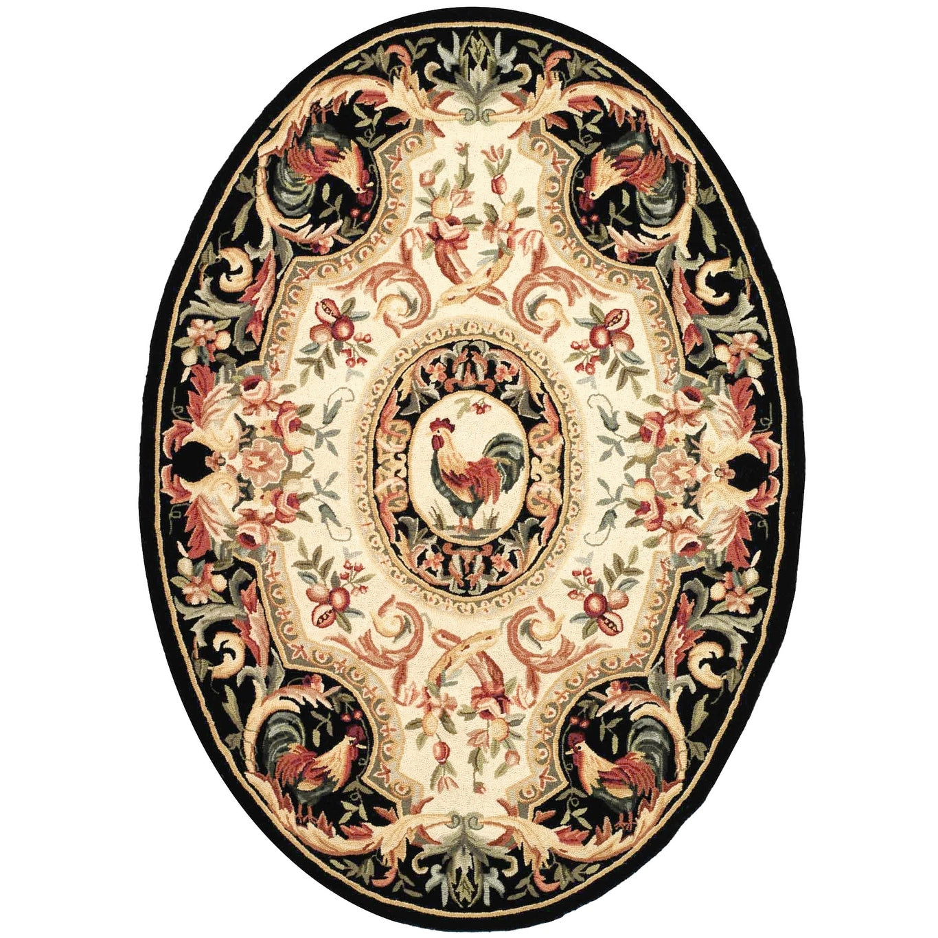 Tapis en laine fait main Chelsea Anni French Country Rooster de SAFAVIEH