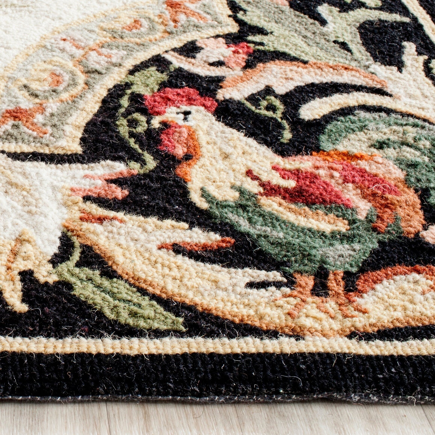 Tapis en laine fait main Chelsea Anni French Country Rooster de SAFAVIEH