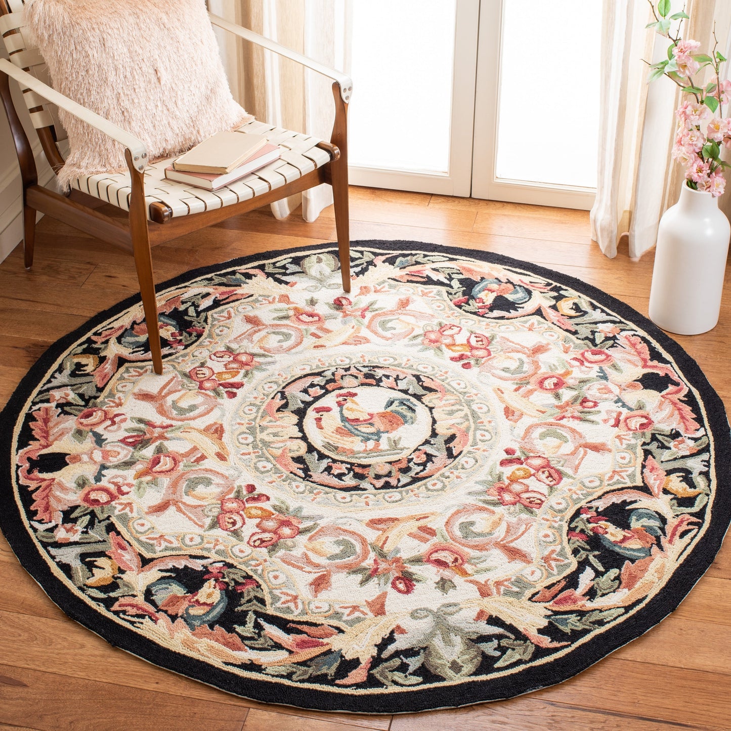 Tapis en laine fait main Chelsea Anni French Country Rooster de SAFAVIEH