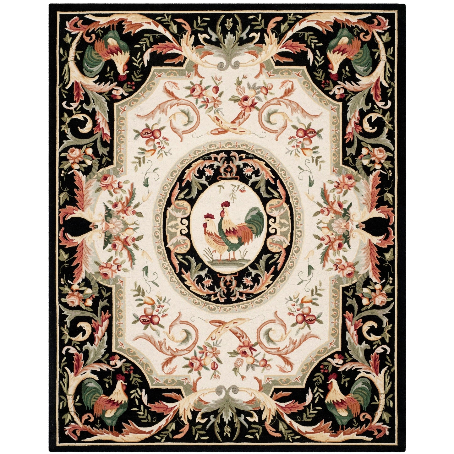 Tapis en laine fait main Chelsea Anni French Country Rooster de SAFAVIEH