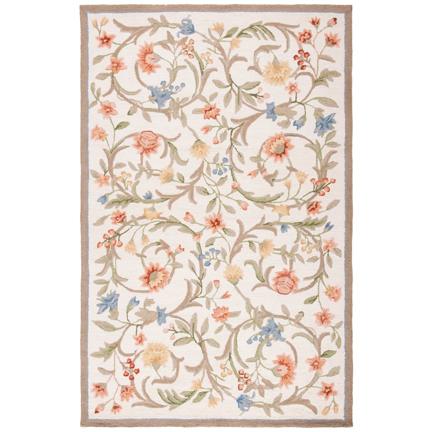SAFAVIEH Fait Main Chelsea Jacomine French Country Floral Scroll Laine