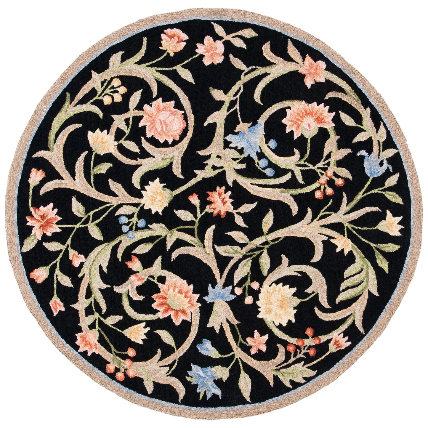 SAFAVIEH Fait Main Chelsea Jacomine French Country Floral Scroll Laine