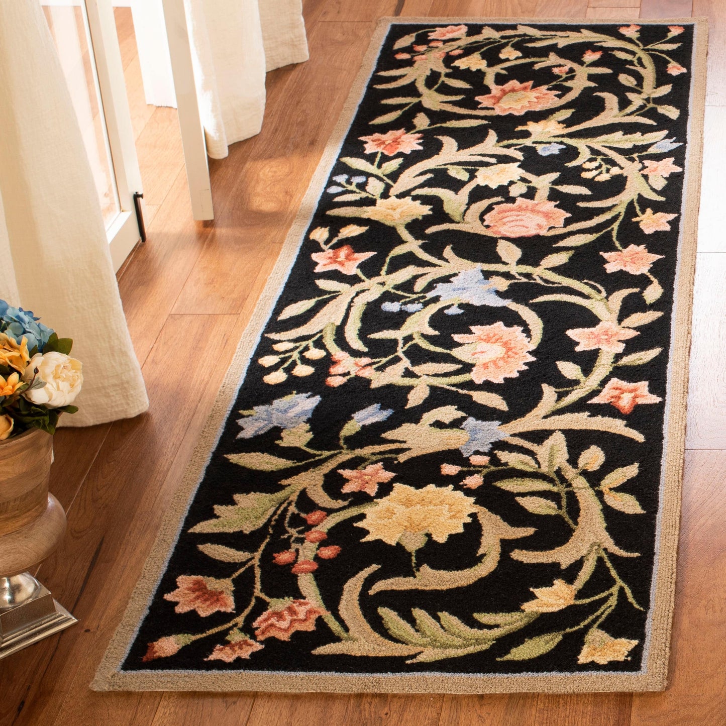 SAFAVIEH Fait Main Chelsea Jacomine French Country Floral Scroll Laine