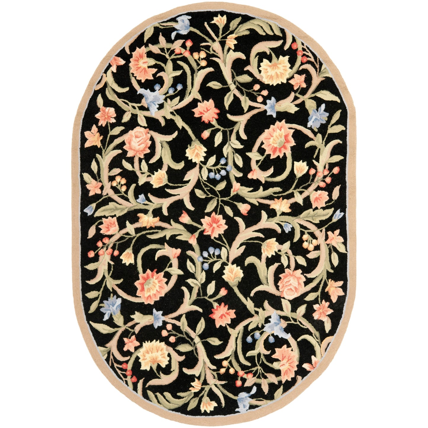 SAFAVIEH Fait Main Chelsea Jacomine French Country Floral Scroll Laine
