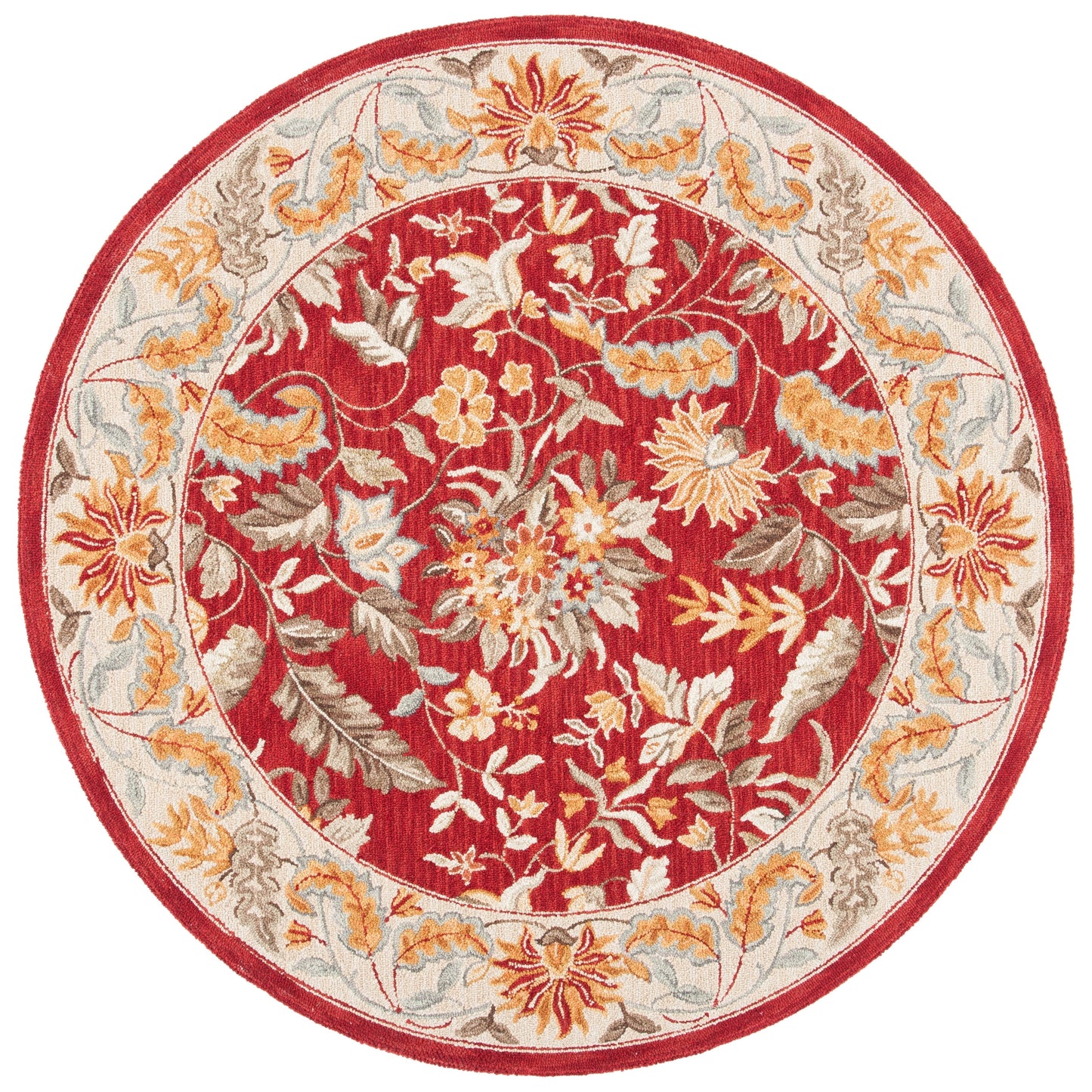 Tapis en laine floral fait main Chelsea Malda de style campagnard français SAFAVIEH