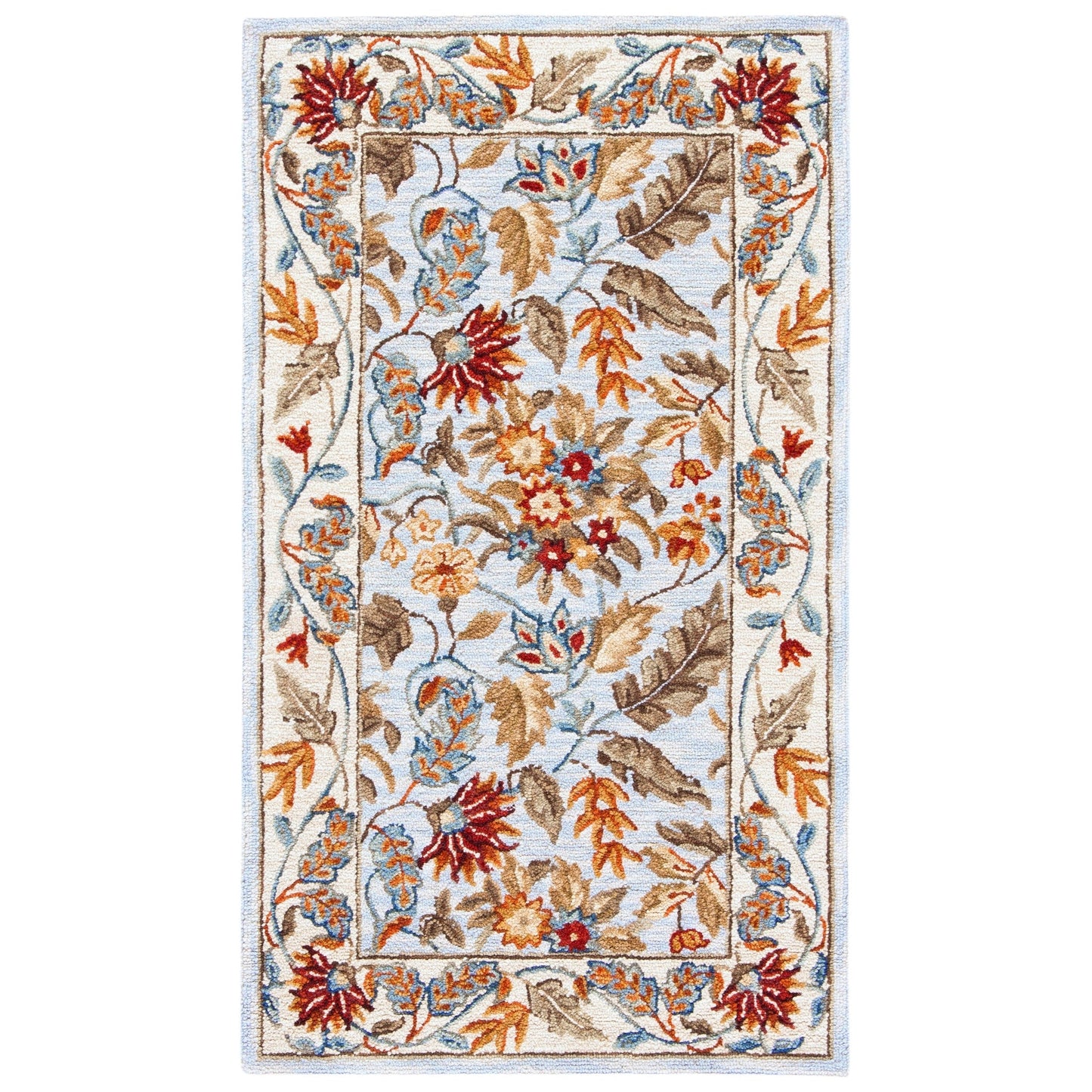 Tapis en laine floral fait main Chelsea Malda de style campagnard français SAFAVIEH