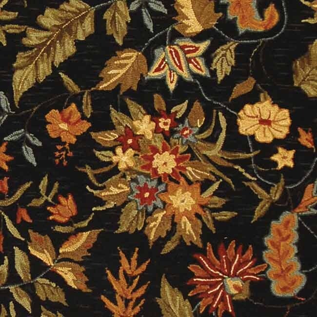 Tapis en laine floral fait main Chelsea Malda de style campagnard français SAFAVIEH