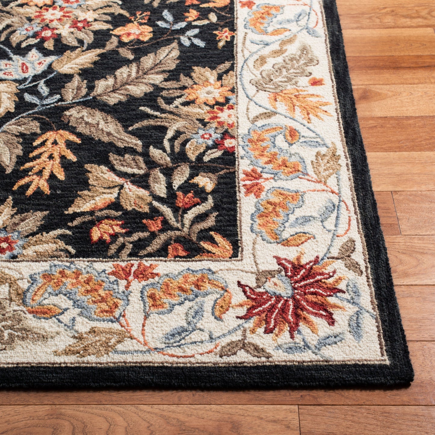 Tapis en laine floral fait main Chelsea Malda de style campagnard français SAFAVIEH