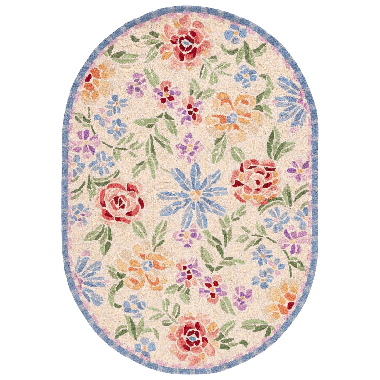 Tapis en laine floral Chelsea Sprig fait main SAFAVIEH