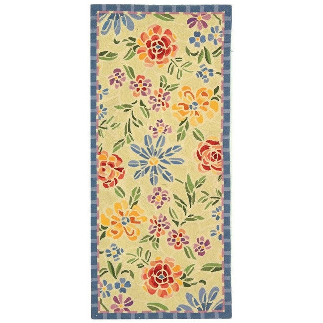 Tapis en laine floral Chelsea Sprig fait main SAFAVIEH