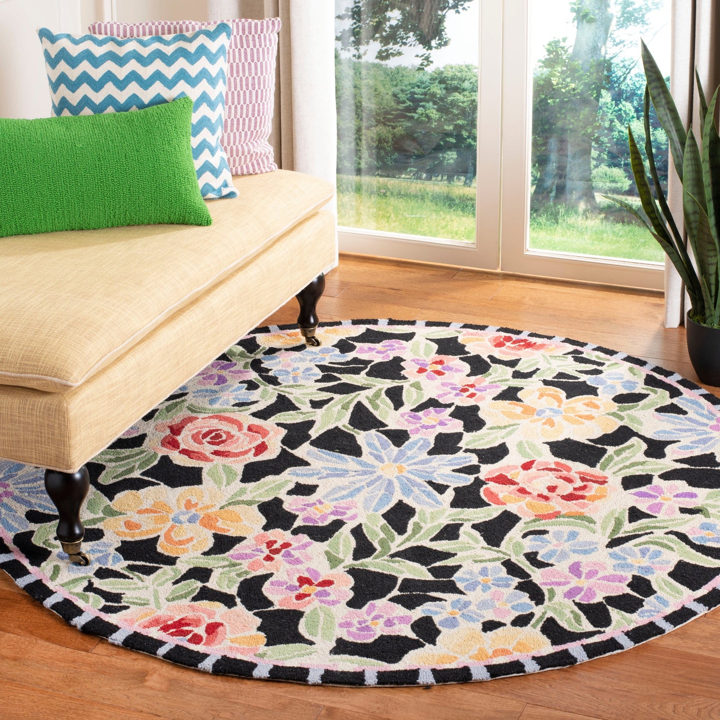 Tapis en laine floral Chelsea Sprig fait main SAFAVIEH