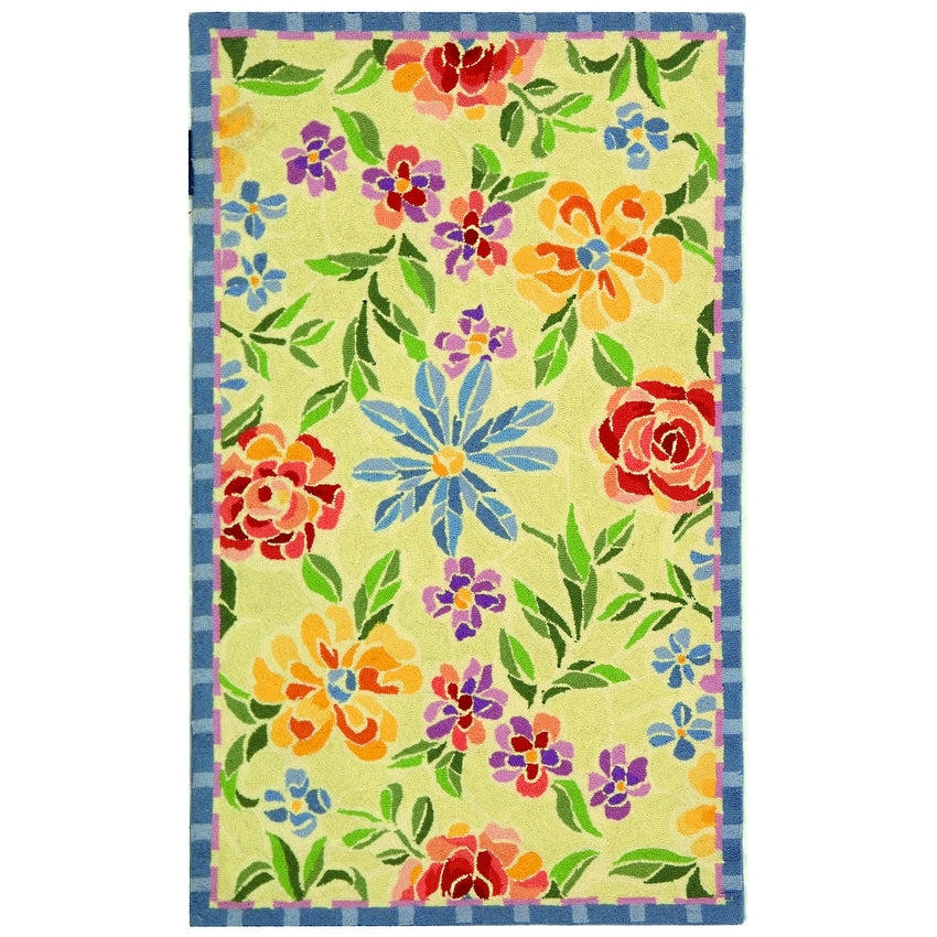 Tapis en laine floral Chelsea Sprig fait main SAFAVIEH