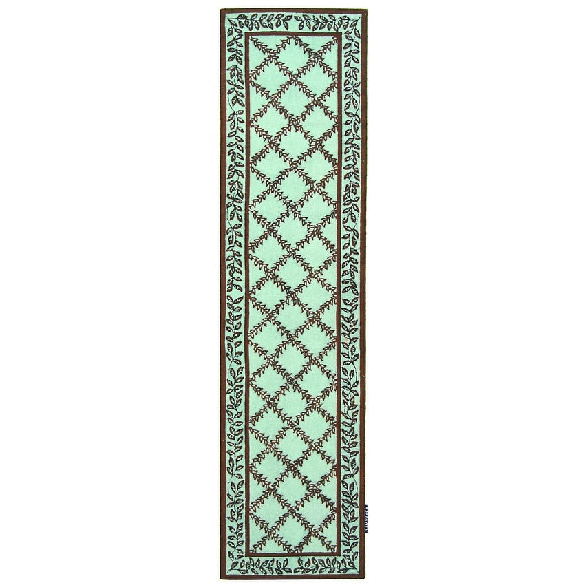 Tapis en laine fait main Chelsea Sunstripe Treillis de style campagnard français SAFAVIEH