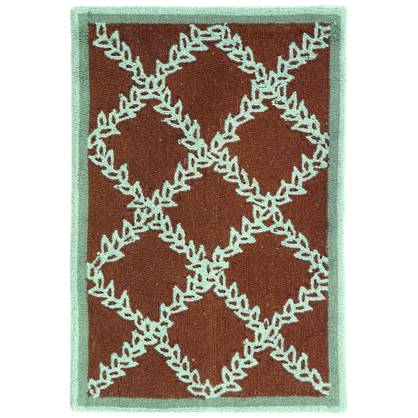 Tapis en laine fait main Chelsea Sunstripe Treillis de style campagnard français SAFAVIEH