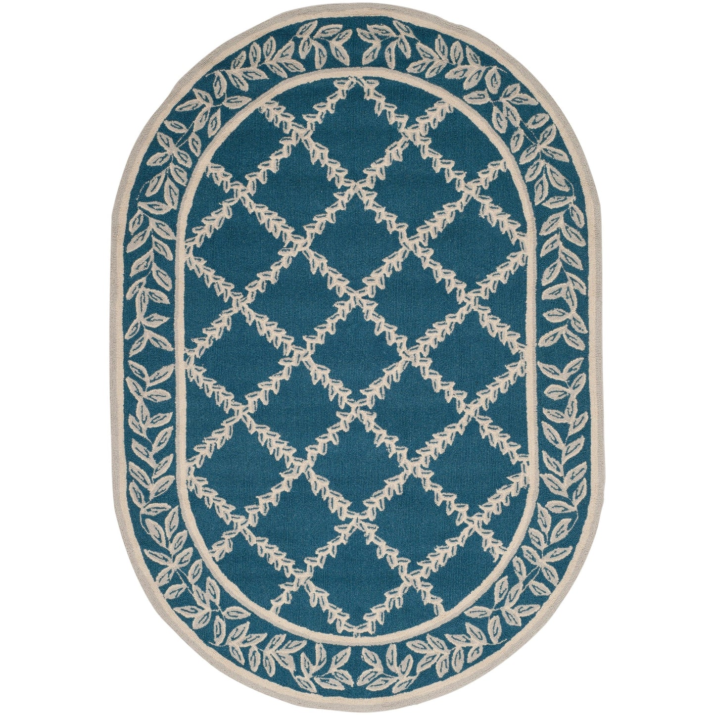 Tapis en laine fait main Chelsea Sunstripe Treillis de style campagnard français SAFAVIEH