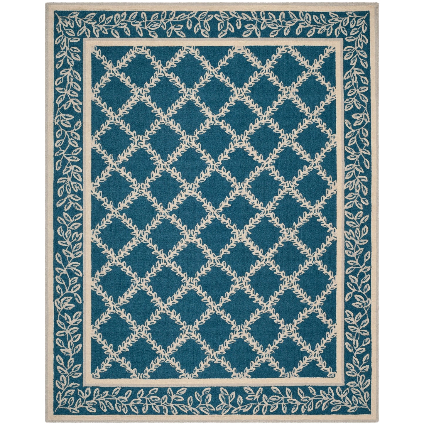 Tapis en laine fait main Chelsea Sunstripe Treillis de style campagnard français SAFAVIEH