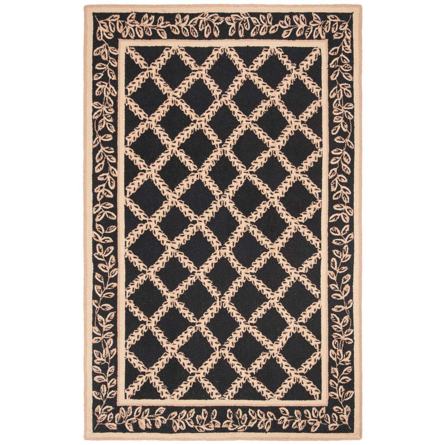 Tapis en laine fait main Chelsea Sunstripe Treillis de style campagnard français SAFAVIEH