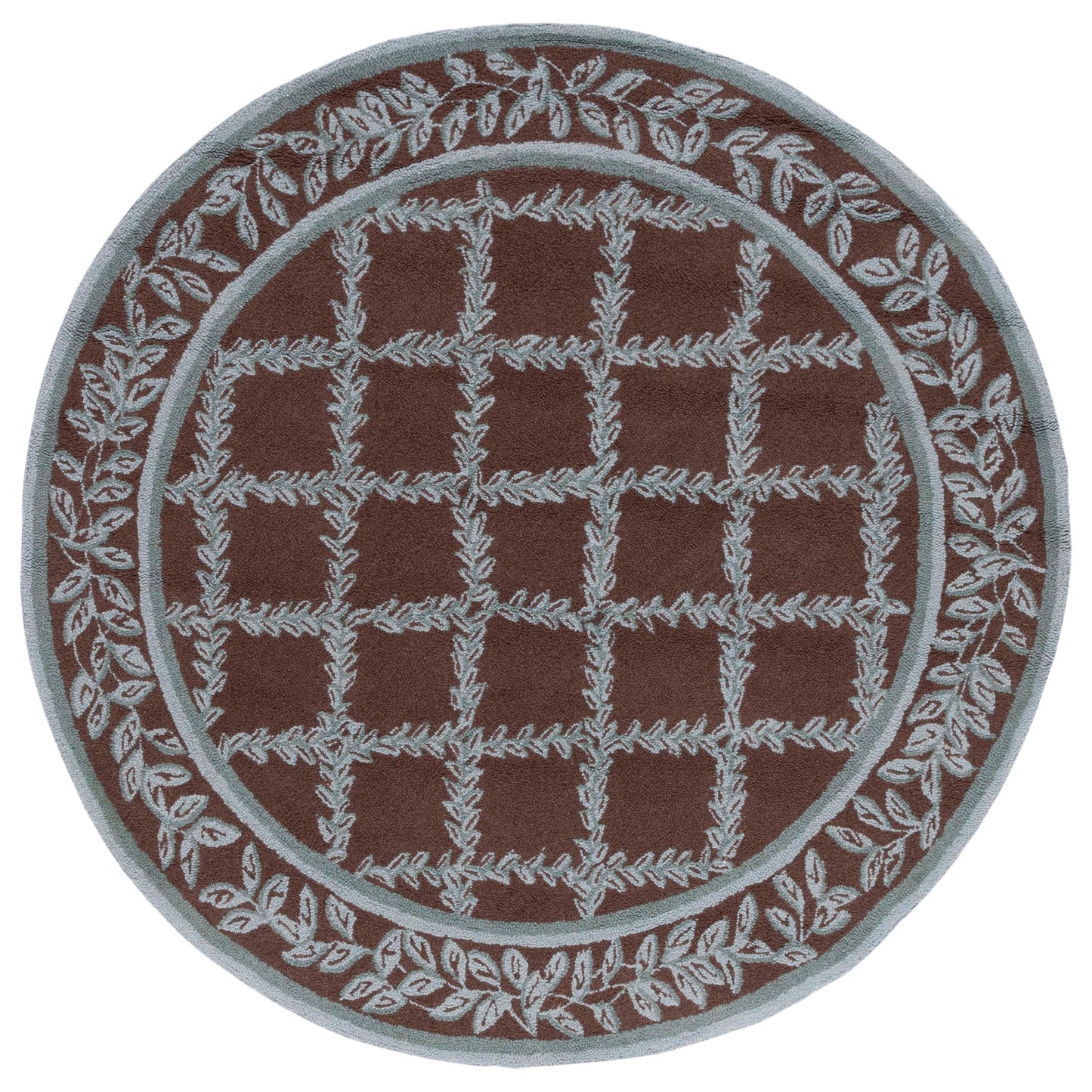 Tapis en laine fait main Chelsea Sunstripe Treillis de style campagnard français SAFAVIEH