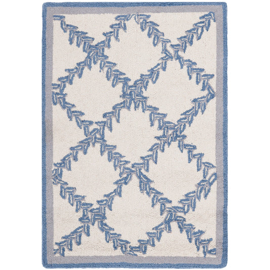 Tapis en laine fait main Chelsea Sunstripe Treillis de style campagnard français SAFAVIEH