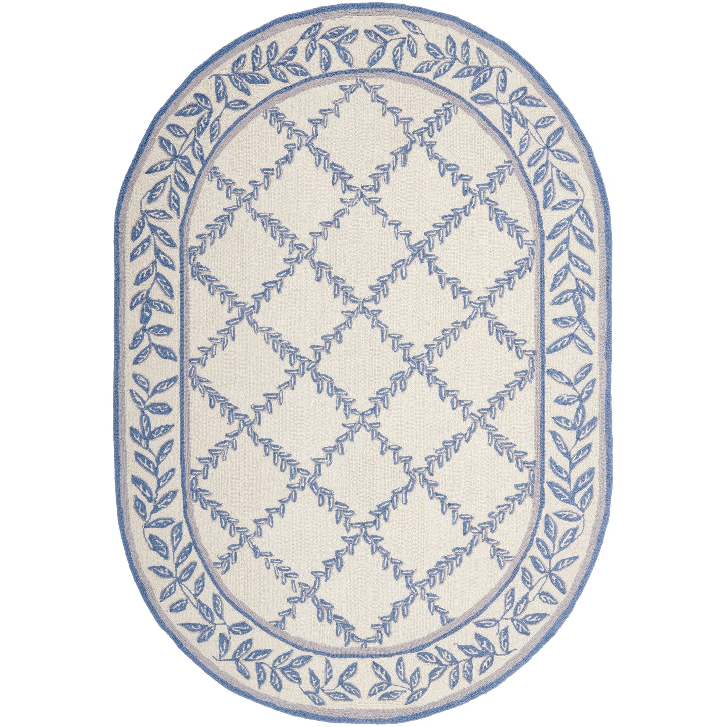 Tapis en laine fait main Chelsea Sunstripe Treillis de style campagnard français SAFAVIEH