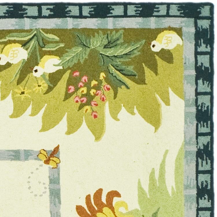 Tapis en laine fait main Chelsea Yauheniya de style coq de campagne française SAFAVIEH