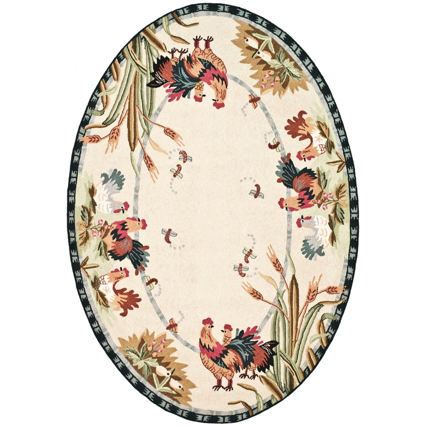 Tapis en laine fait main Chelsea Yauheniya de style coq de campagne française SAFAVIEH