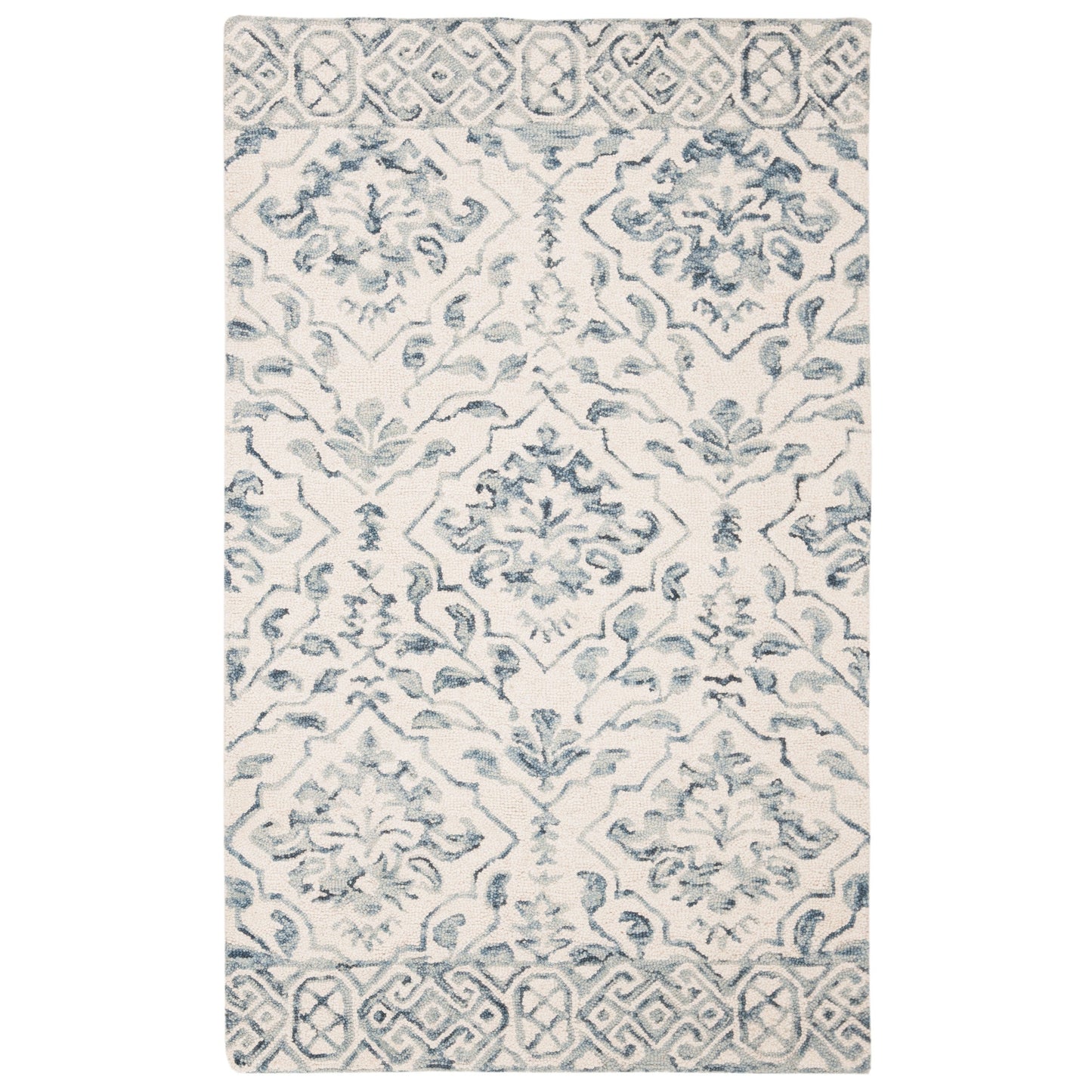 Tapis en laine florale Elvedina fait main SAFAVIEH, teint par immersion