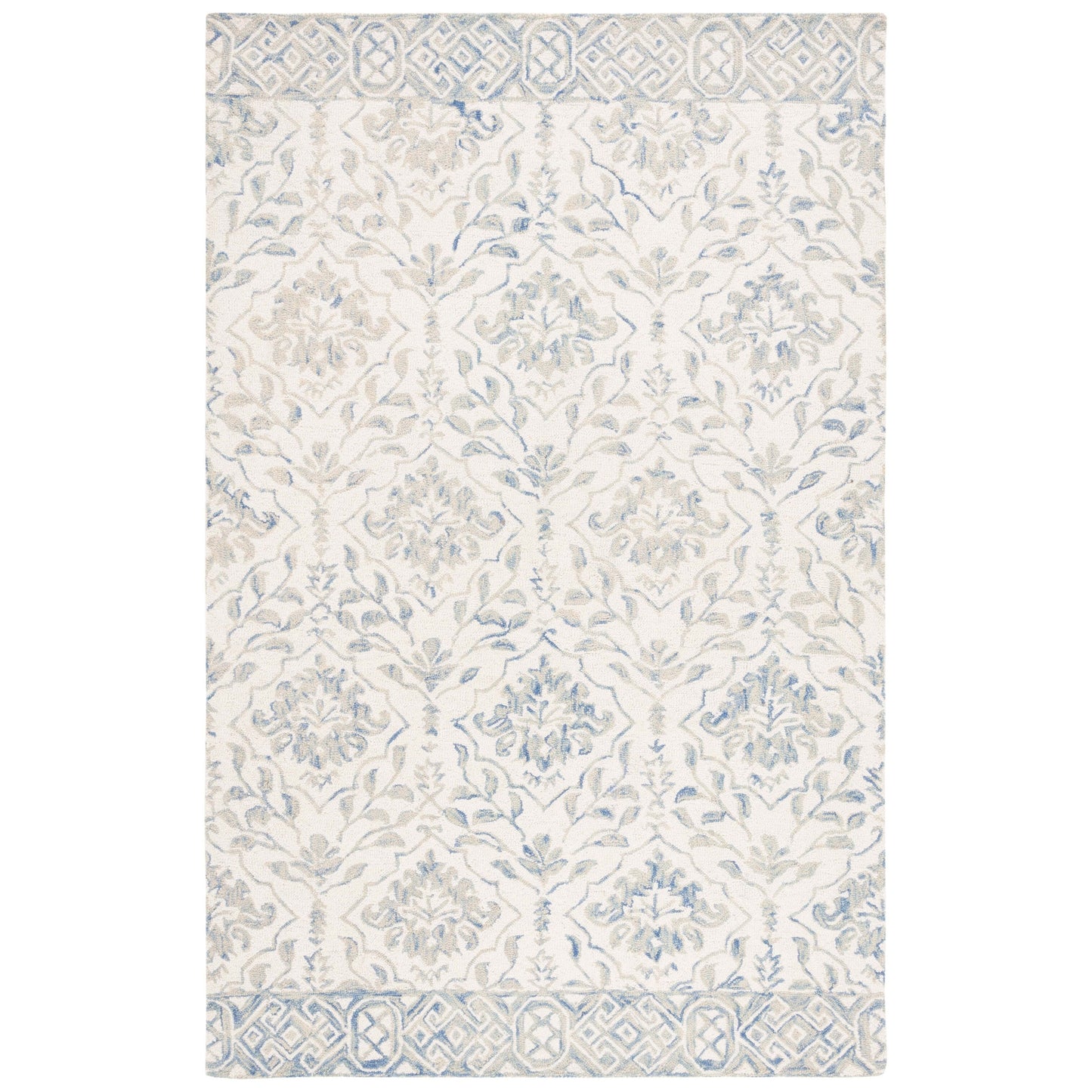Tapis en laine florale Elvedina fait main SAFAVIEH, teint par immersion