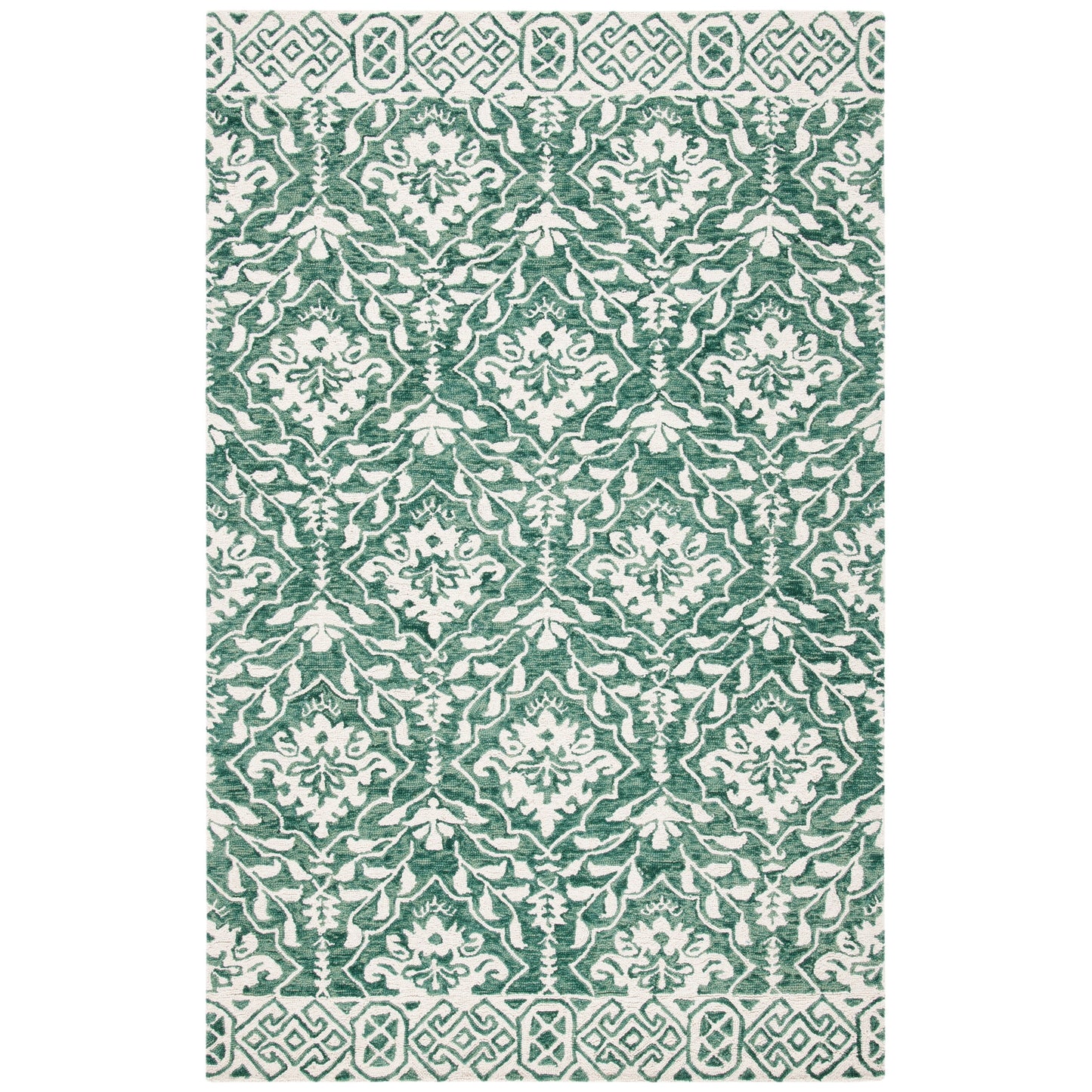 Tapis en laine florale Elvedina fait main SAFAVIEH, teint par immersion