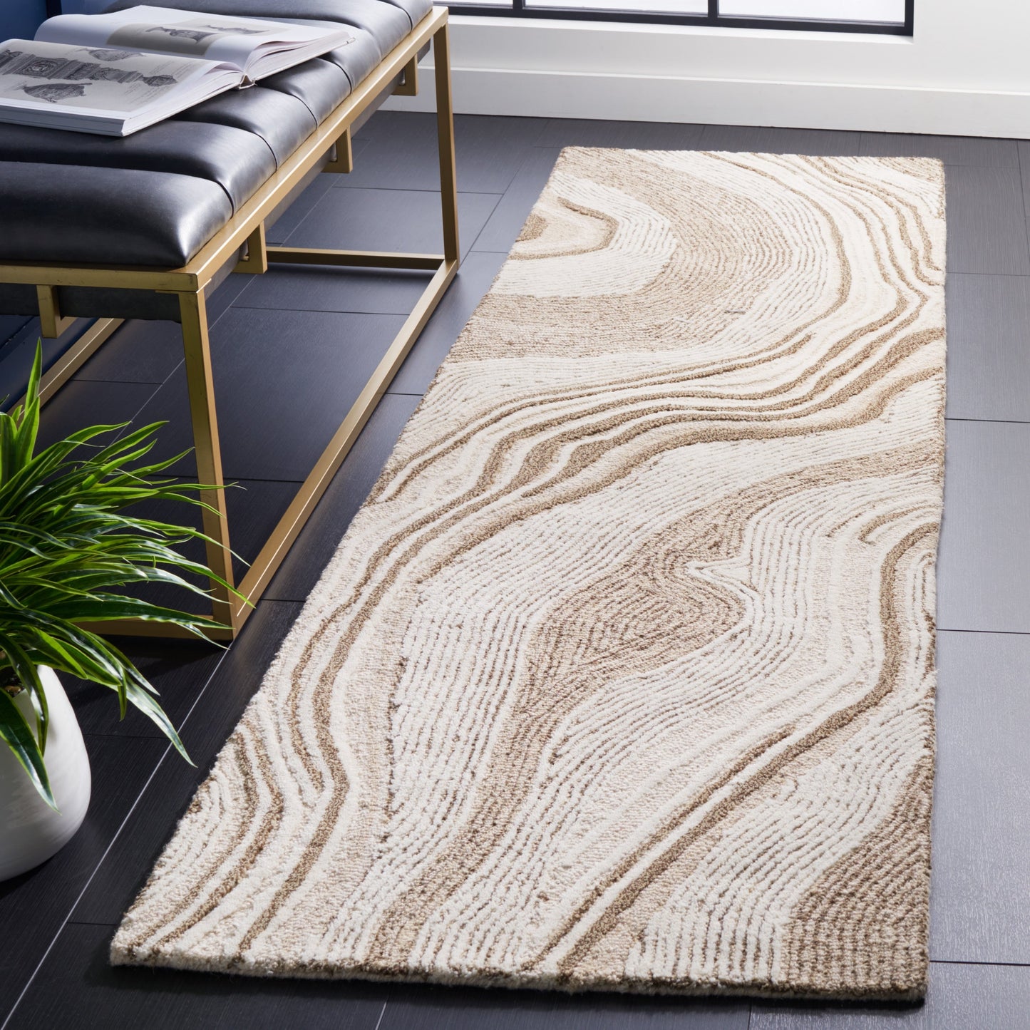 Tapis en laine abstrait moderne Klari de Fifth Avenue fait main SAFAVIEH