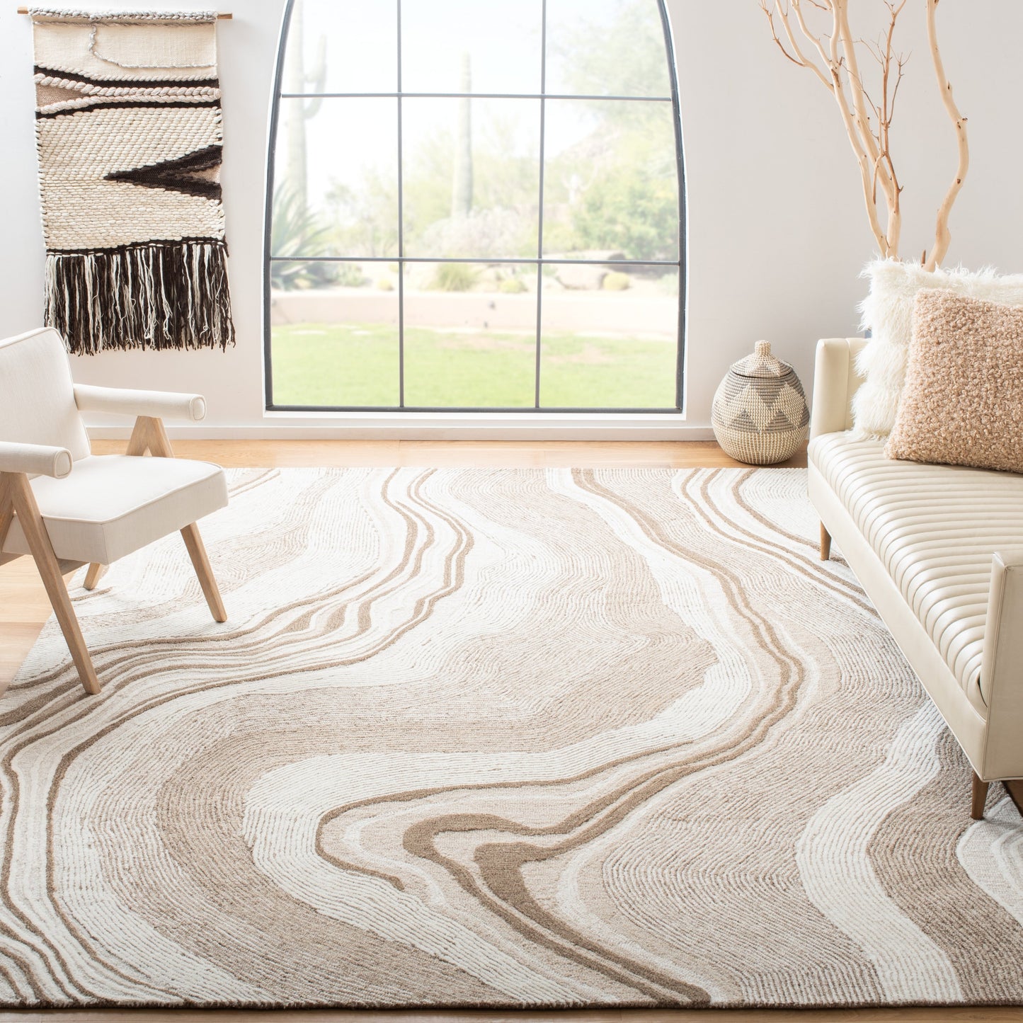 Tapis en laine abstrait moderne Klari de Fifth Avenue fait main SAFAVIEH