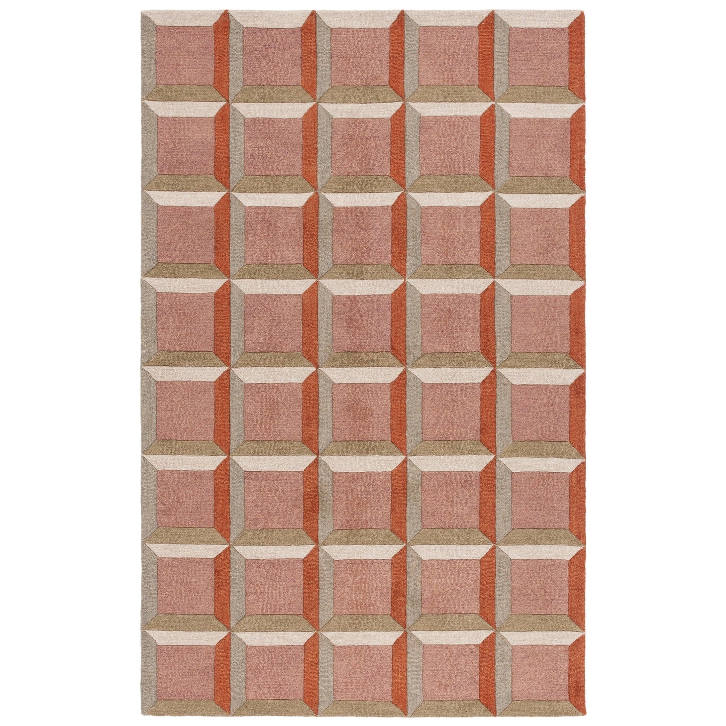 Tapis en laine fait main SAFAVIEH Genre Hikariko, style moderne du milieu du siècle