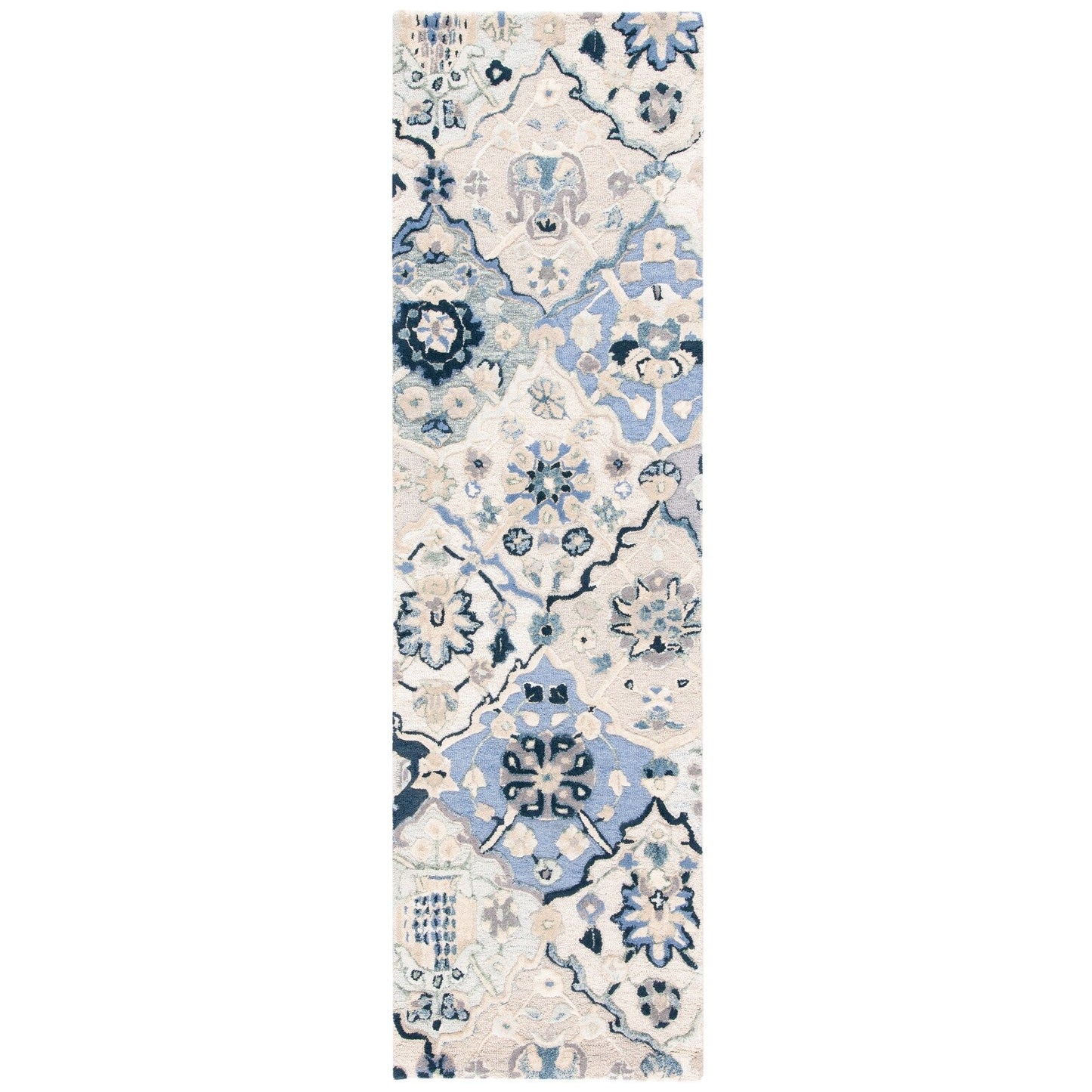 Tapis en laine imprimé floral glamour fait main SAFAVIEH