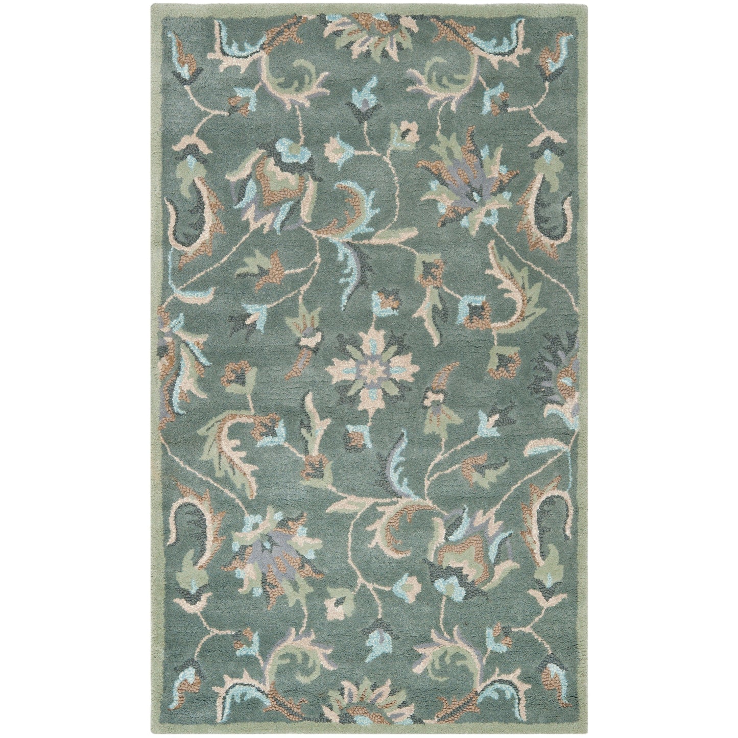 Tapis en laine floral fait main SAFAVIEH Jardin Aase Country