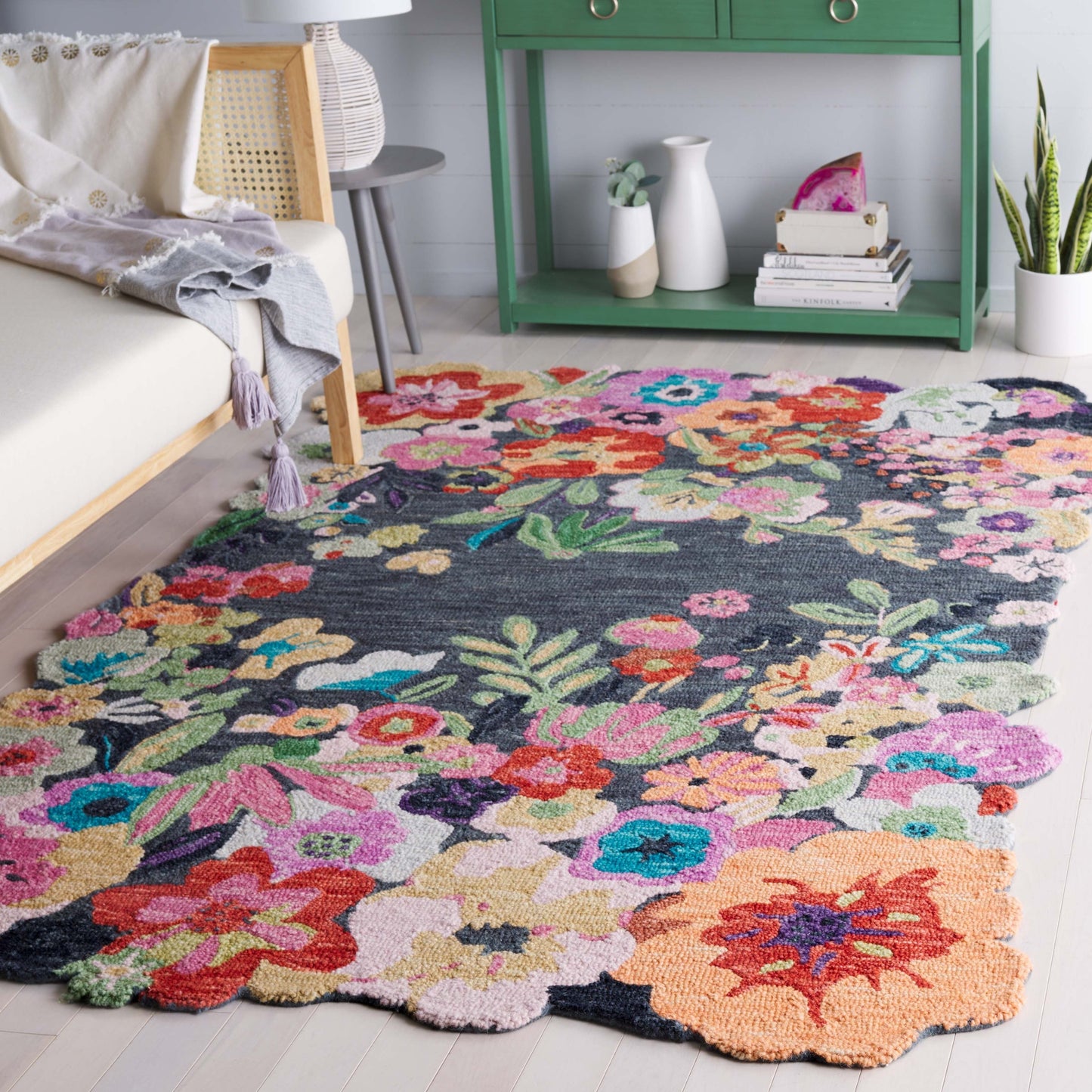 Tapis en laine fait main SAFAVIEH Jardin Malfrid Country