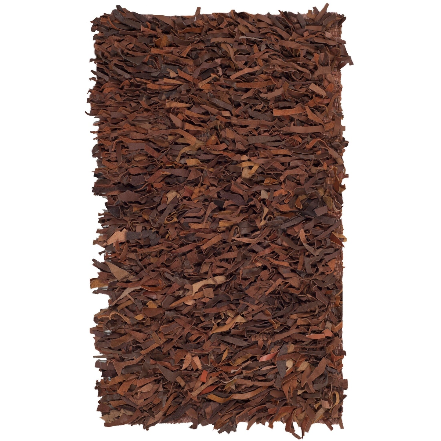 SAFAVIEH Tapis en cuir moderne à poils longs Blayne fait à la main