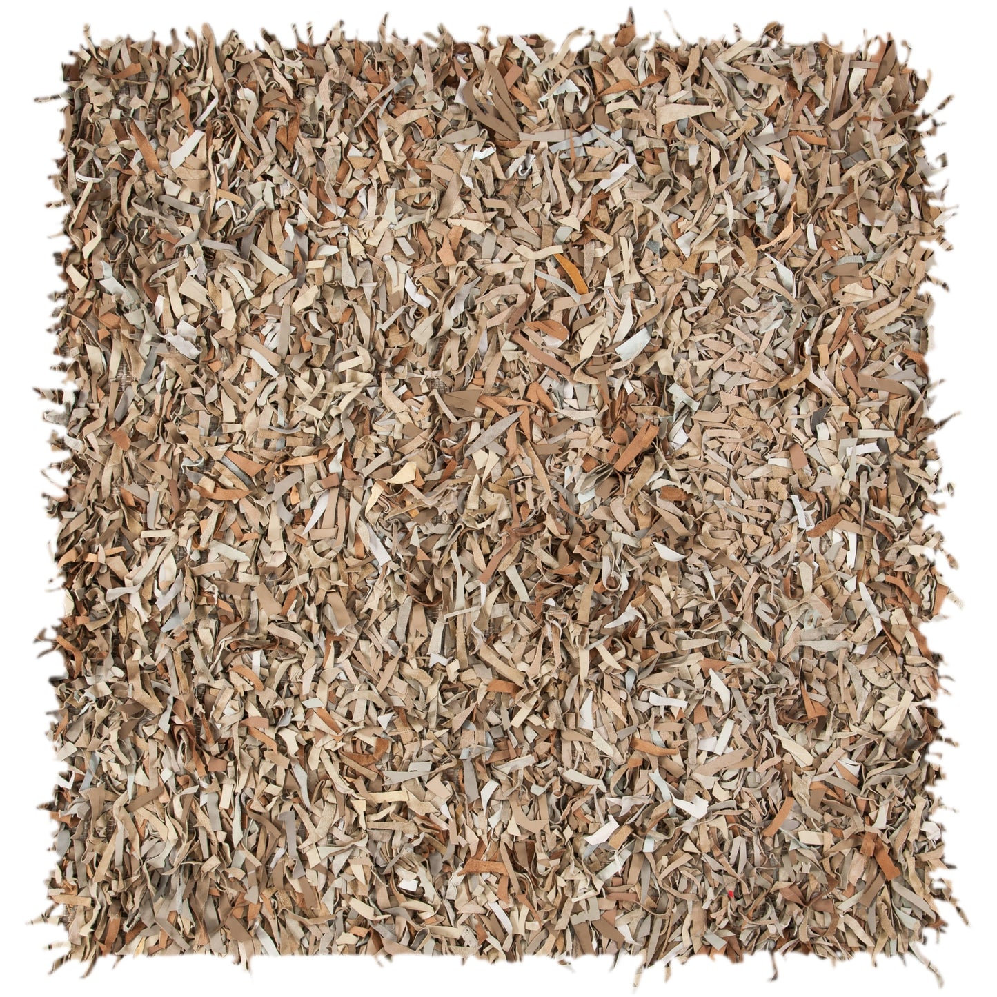 SAFAVIEH Tapis en cuir moderne à poils longs Blayne fait à la main