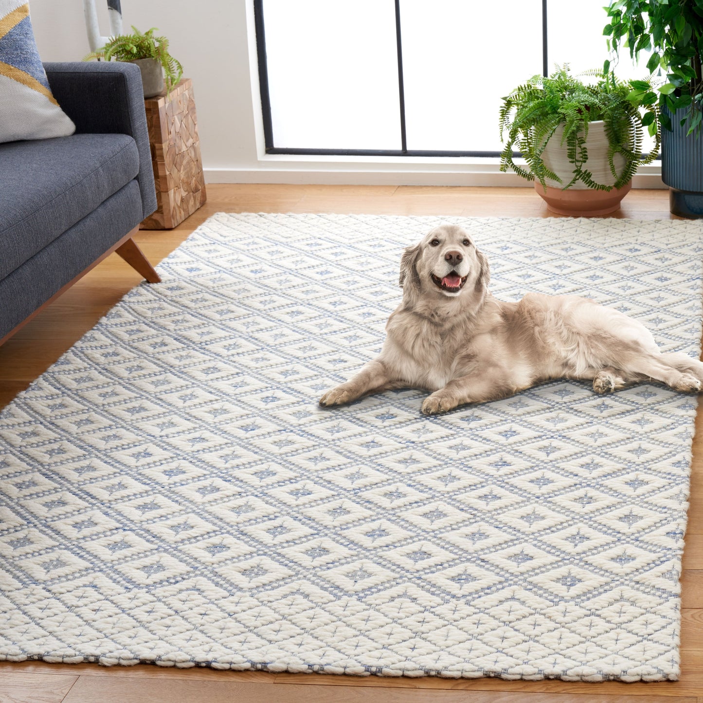 SAFAVIEH Fait main Marbella Gillette Boho Géométrique Laine et Viscose