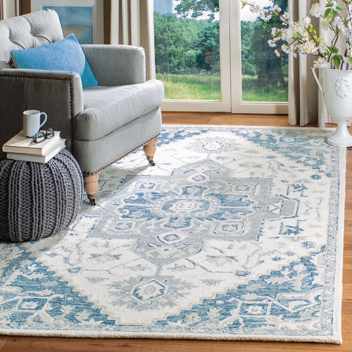 Tapis en laine à micro-boucles Gulseven fait main SAFAVIEH