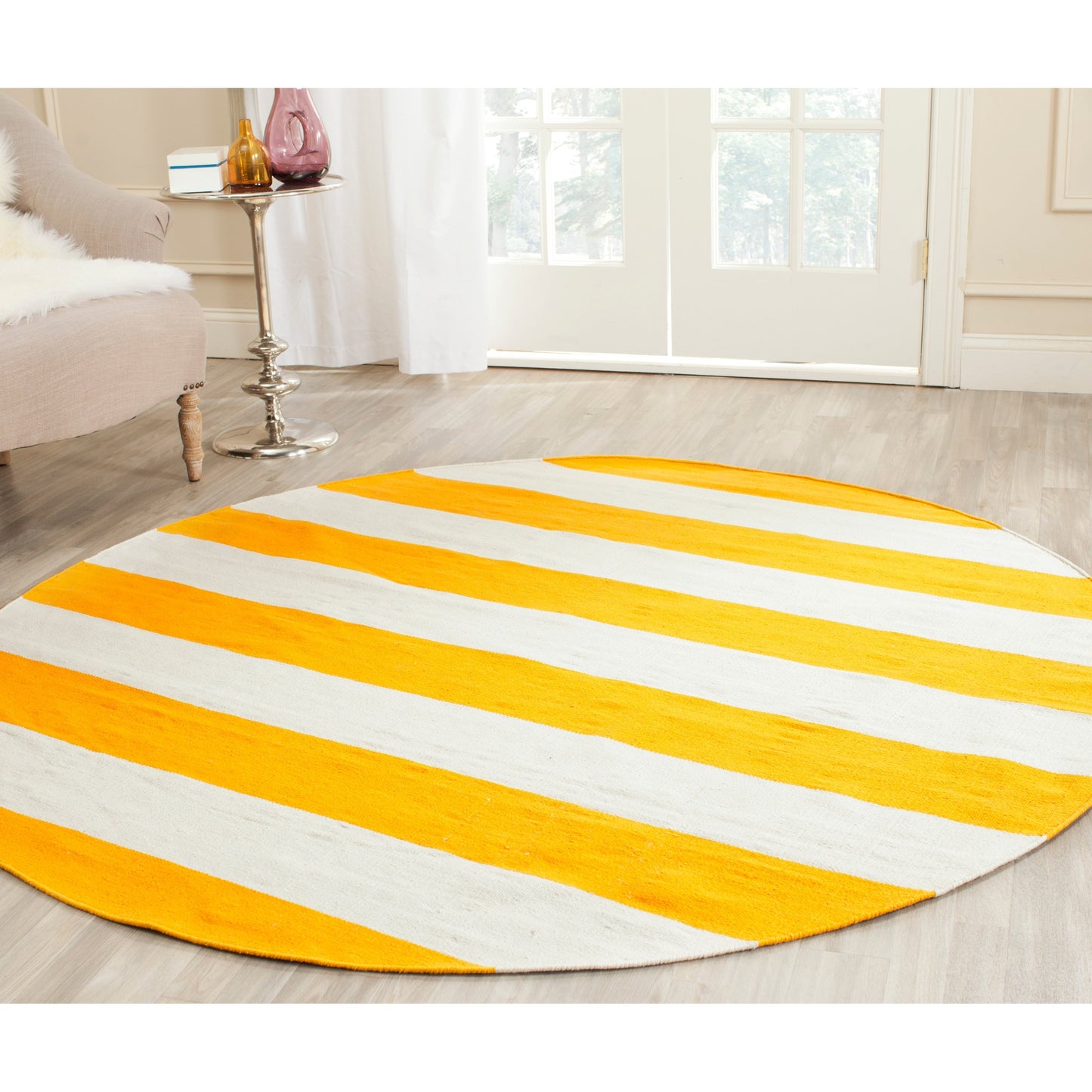 Tapis tissé plat en coton à rayures Montauk Geltrude fait main SAFAVIEH