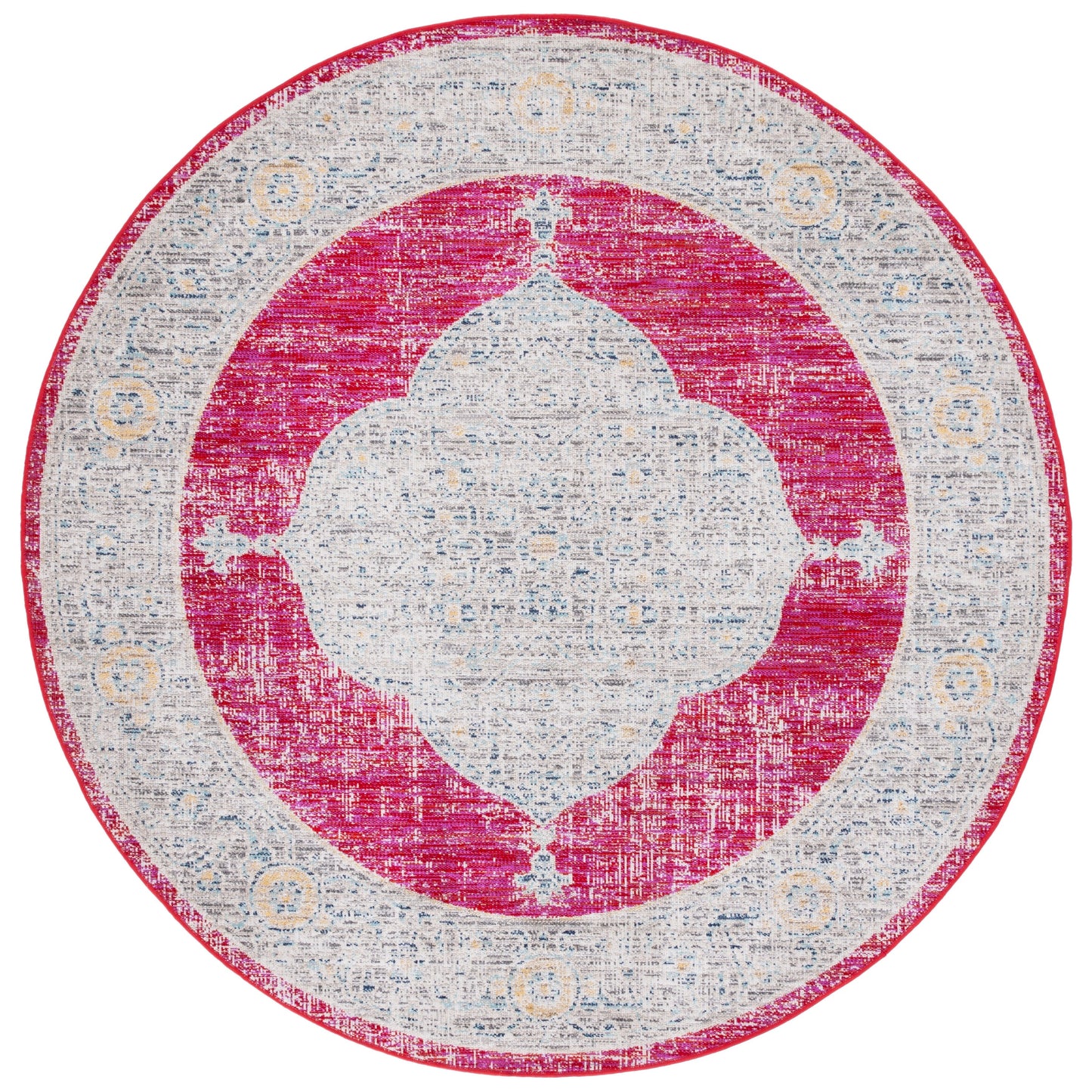 Tapis rond en jute fait main en fibres naturelles Jolette avec bordure SAFAVIEH
