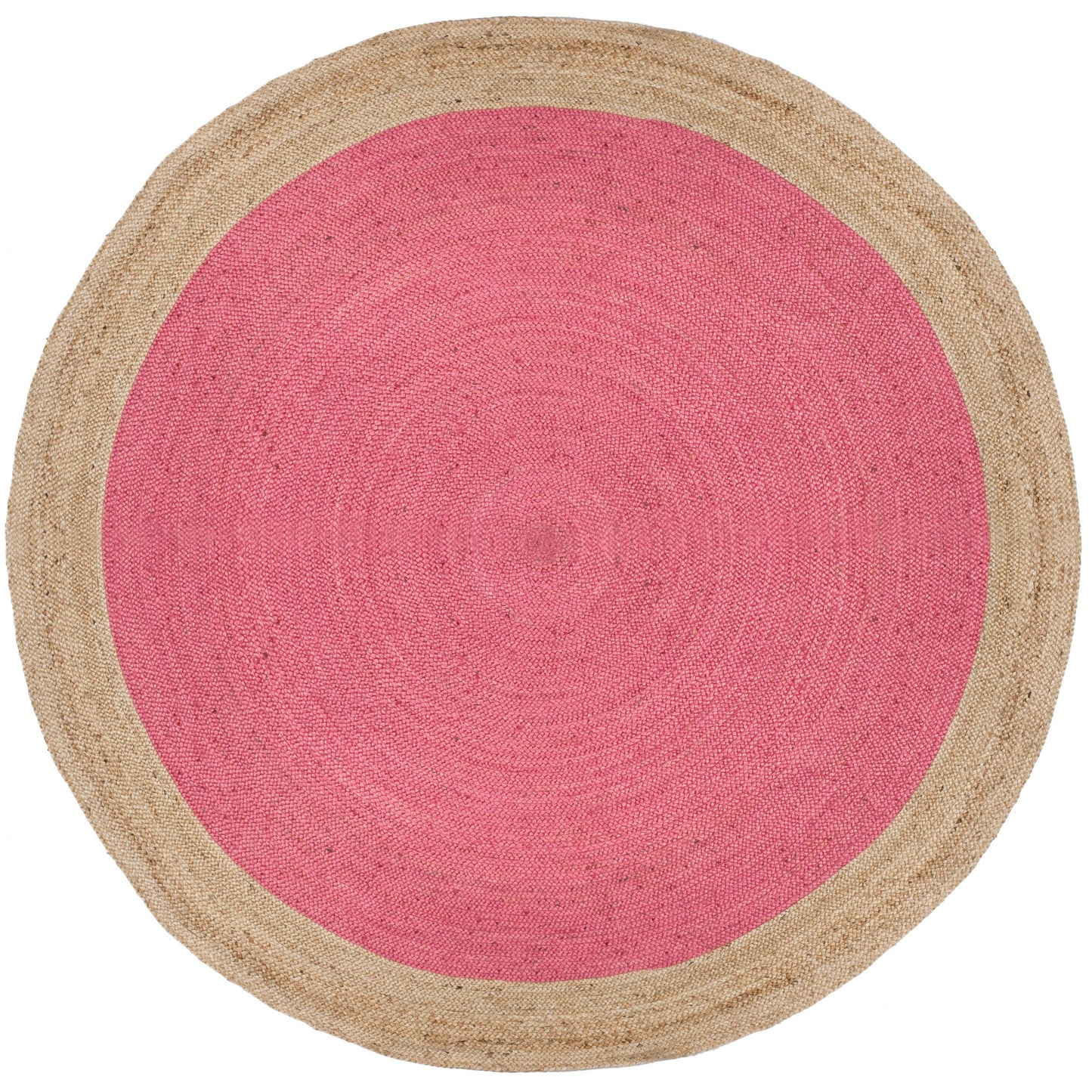 Tapis rond en jute fait main en fibres naturelles Jolette avec bordure SAFAVIEH