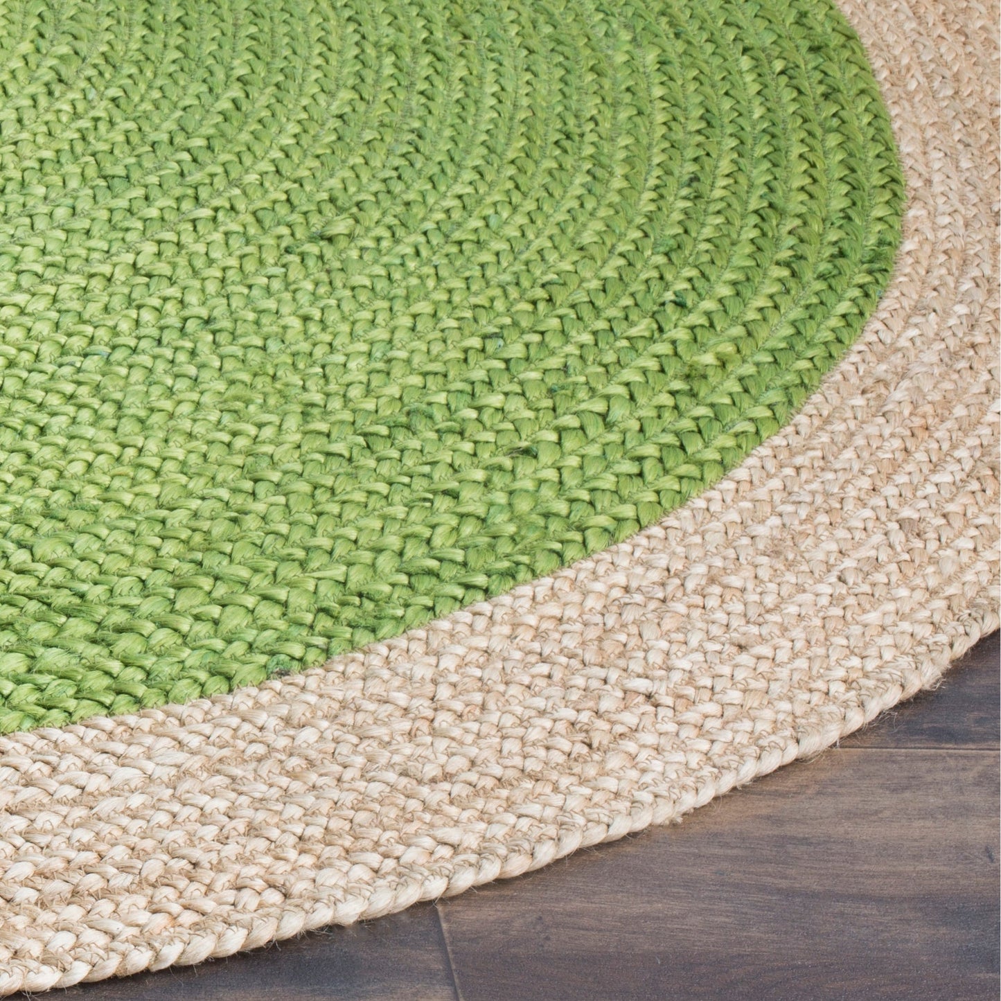 Tapis rond en jute fait main en fibres naturelles Jolette avec bordure SAFAVIEH