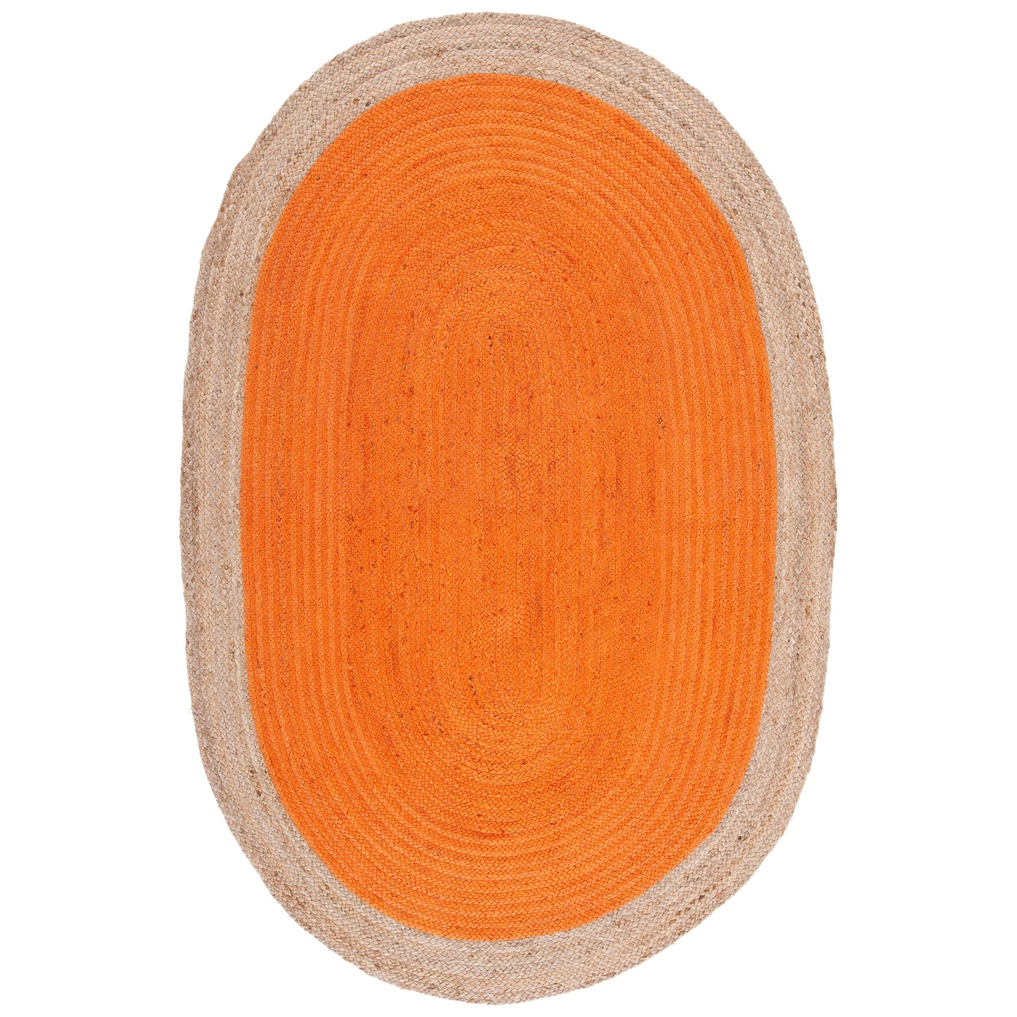 Tapis rond en jute fait main en fibres naturelles Jolette avec bordure SAFAVIEH