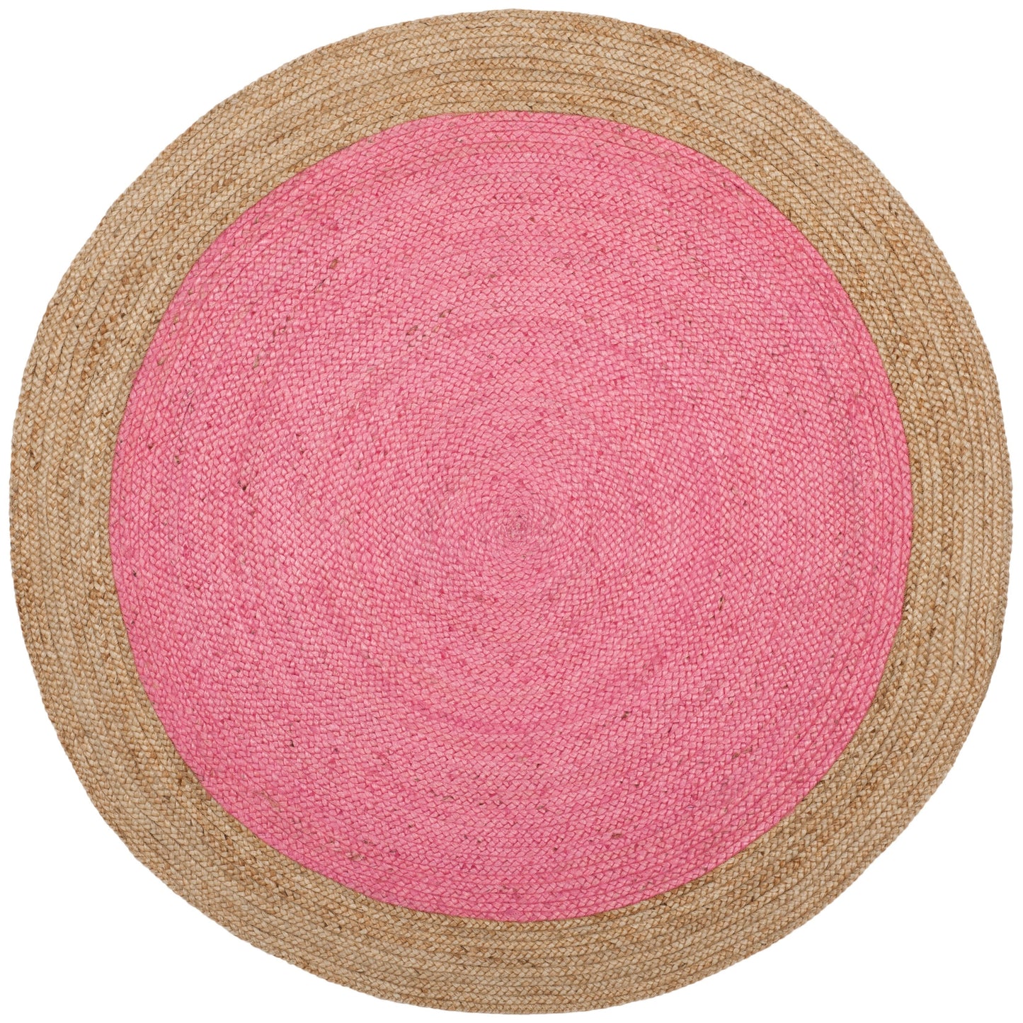 Tapis rond en jute fait main en fibres naturelles Jolette avec bordure SAFAVIEH