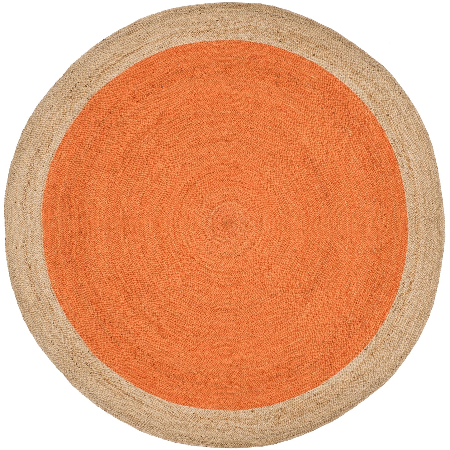 Tapis rond en jute fait main en fibres naturelles Jolette avec bordure SAFAVIEH