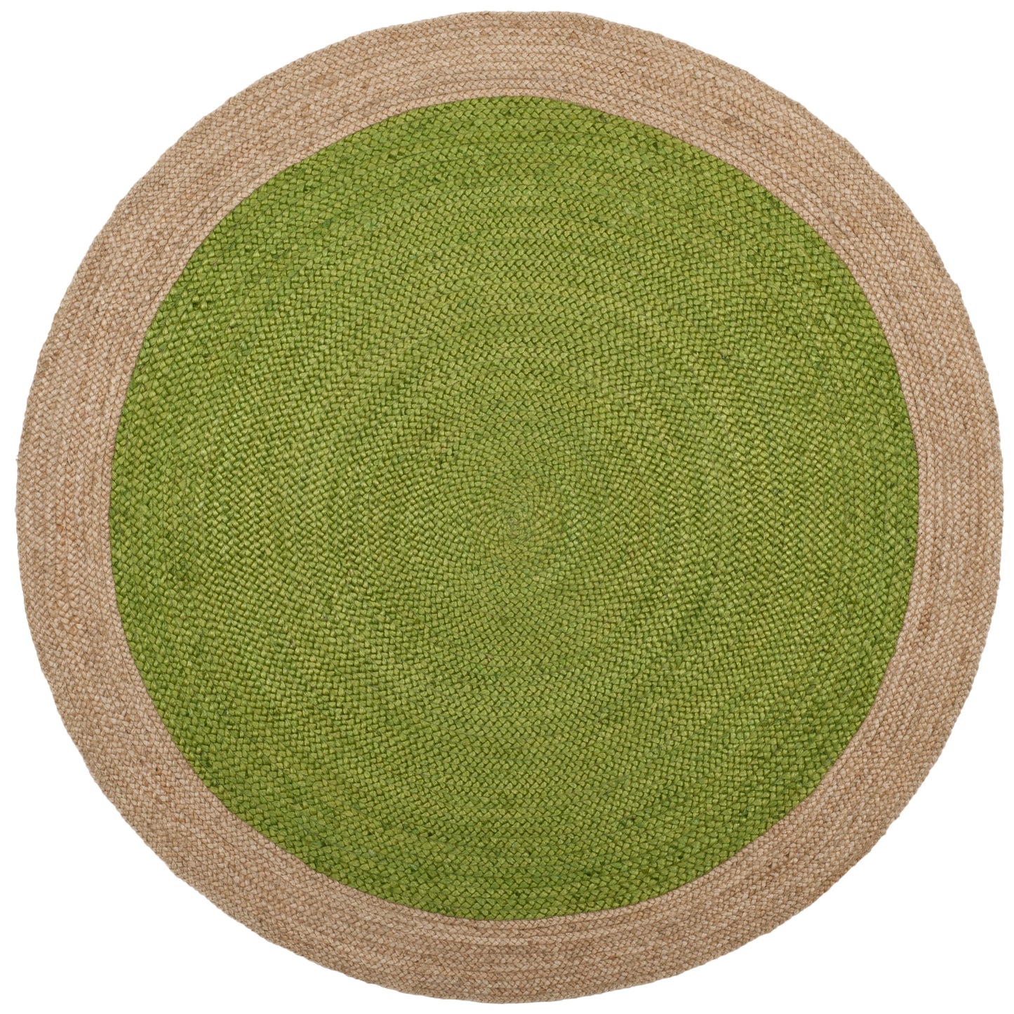 Tapis rond en jute fait main en fibres naturelles Jolette avec bordure SAFAVIEH