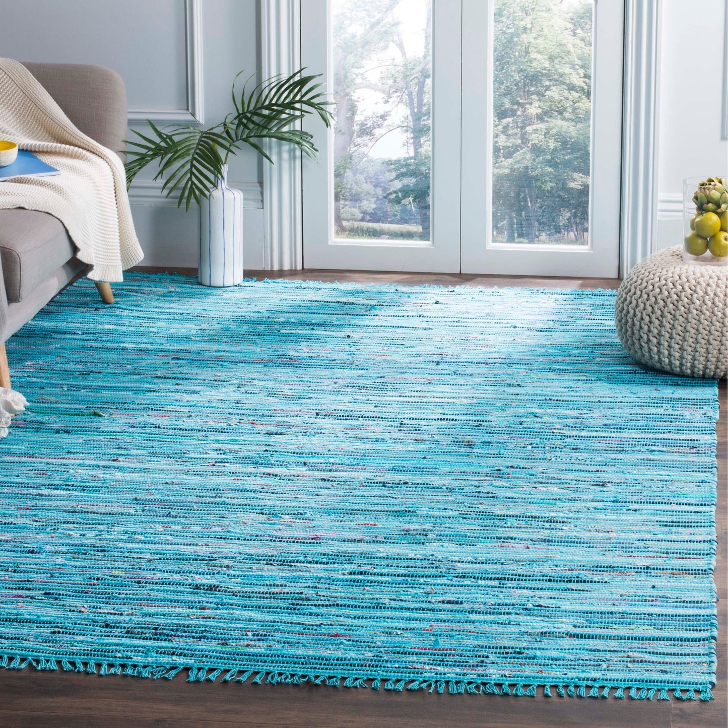 Tapis en coton à rayures Litzy fait main SAFAVIEH