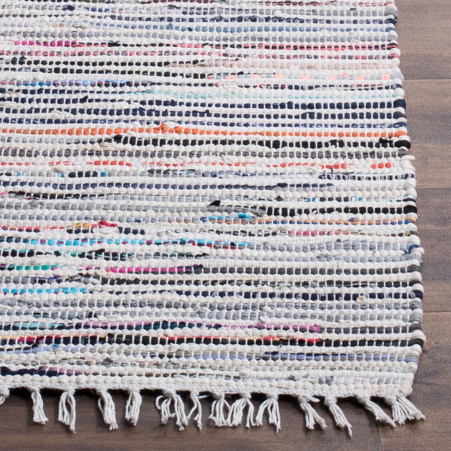 Tapis en coton à rayures Litzy fait main SAFAVIEH