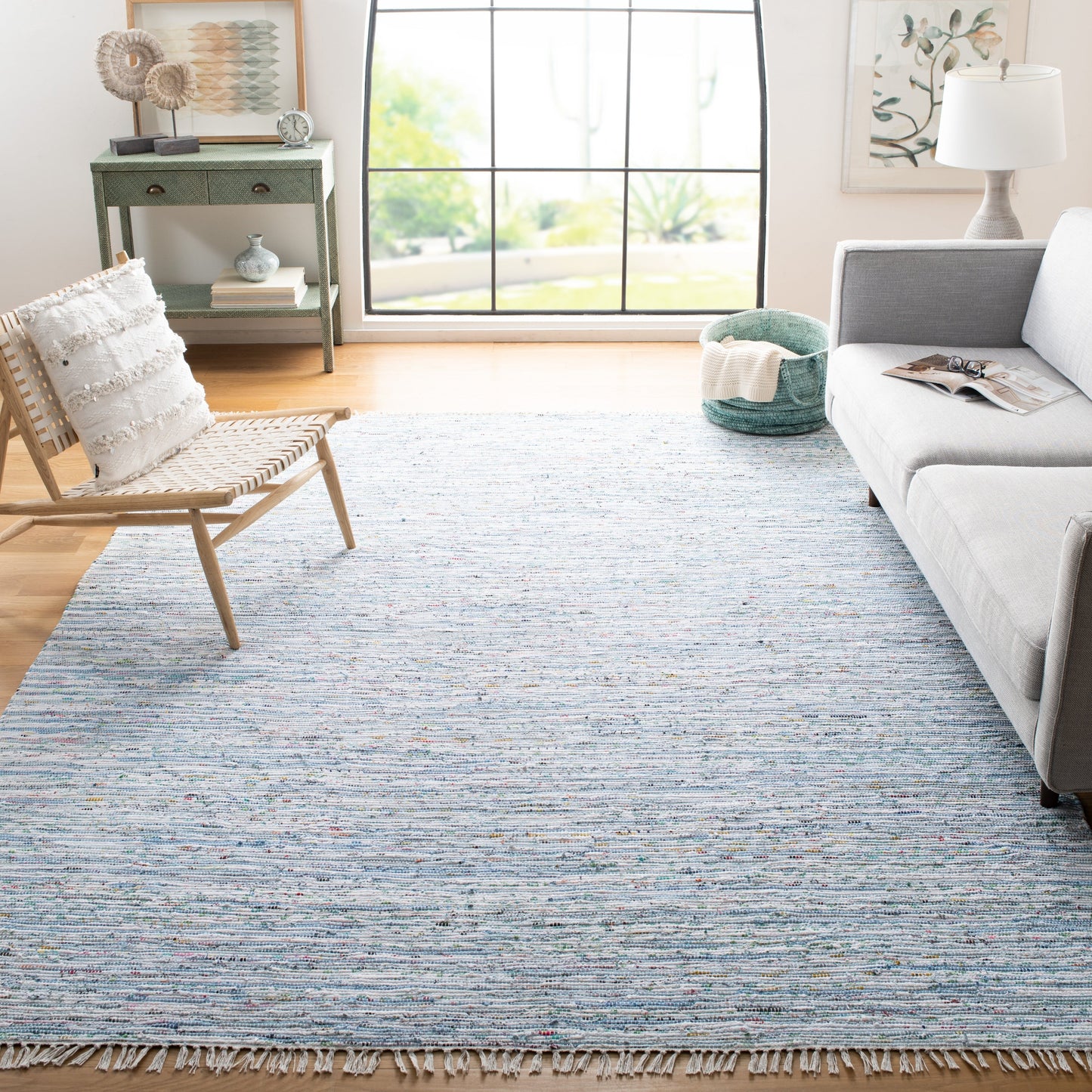 Tapis en coton à rayures Litzy fait main SAFAVIEH